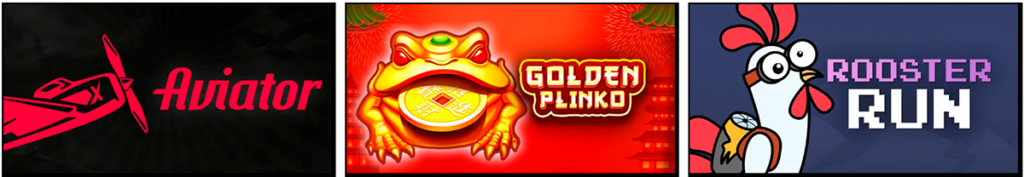 Crash, Plinko och Chicken spel på online casinon