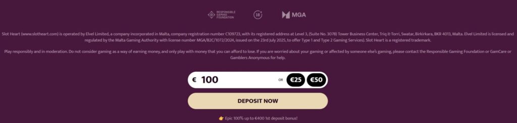 Slotheart casino MGA licens