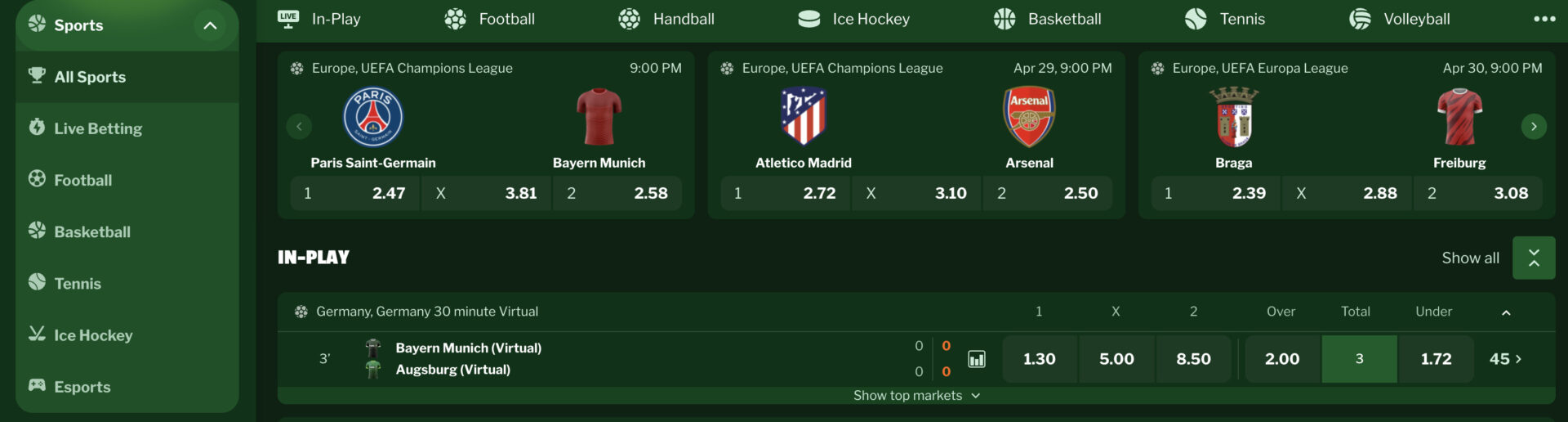 Pubs bettingsida utan svensk licens med sportbetting och odds
