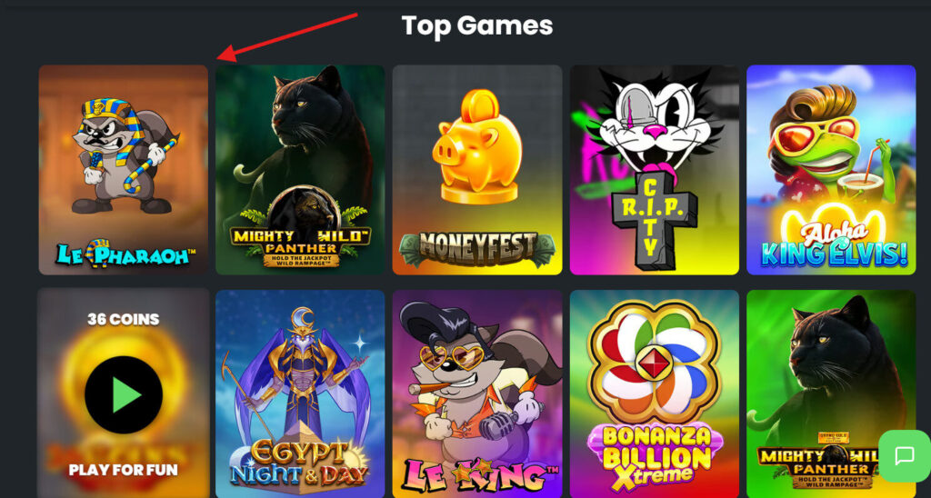Spelutbud på bitcoin casinon